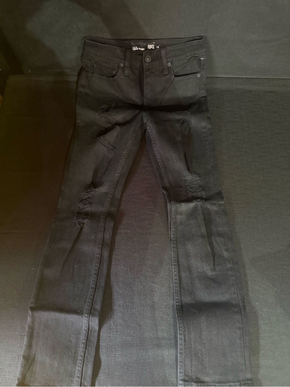 RSQ Black Ripped Skinny Jeans